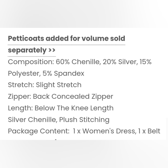 1950's style Retro-Stage plush Xmas Dress - Picture 4 of 4